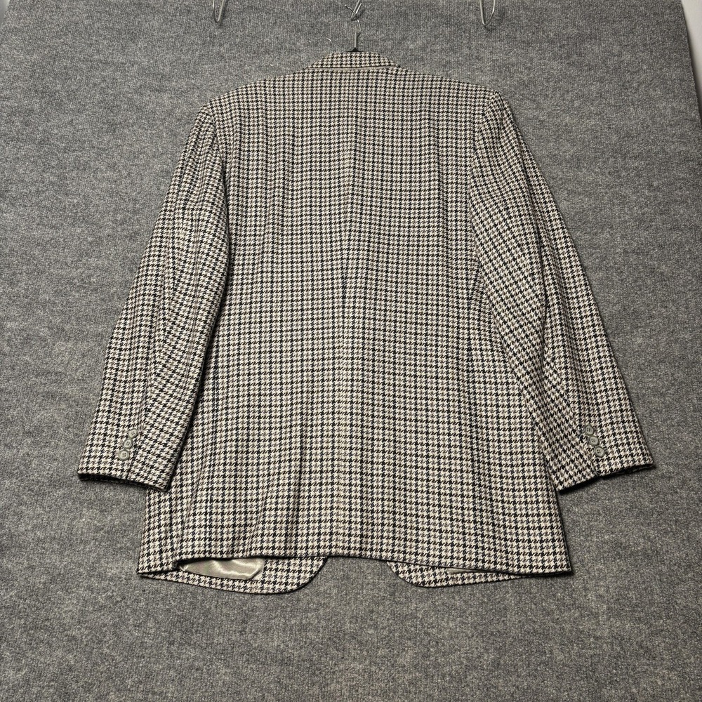 British Tailor Blazer Mens Large Gray Houndstooth Tweed Sport Coat Peter So - Picture 2 of 16